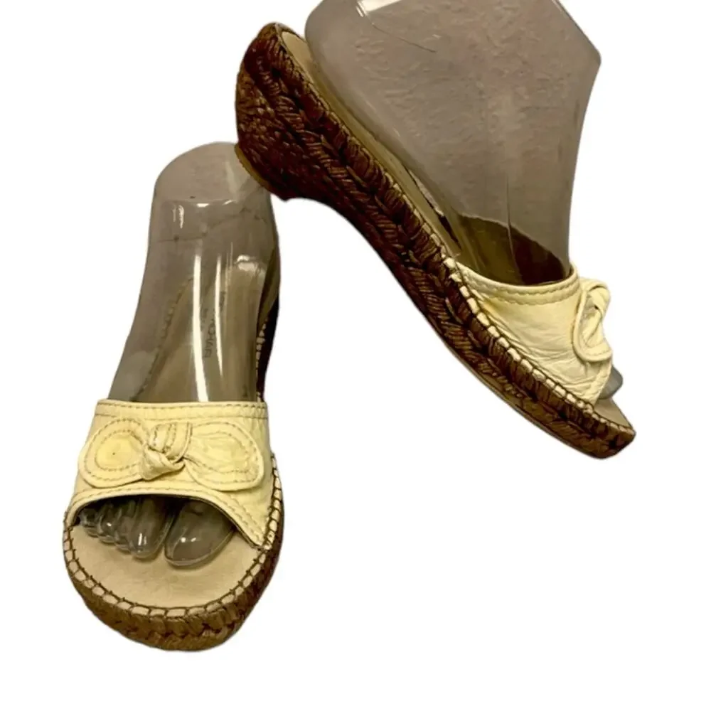 Eric Michael patent leather wedge slide size 38 / 7.5 - 8